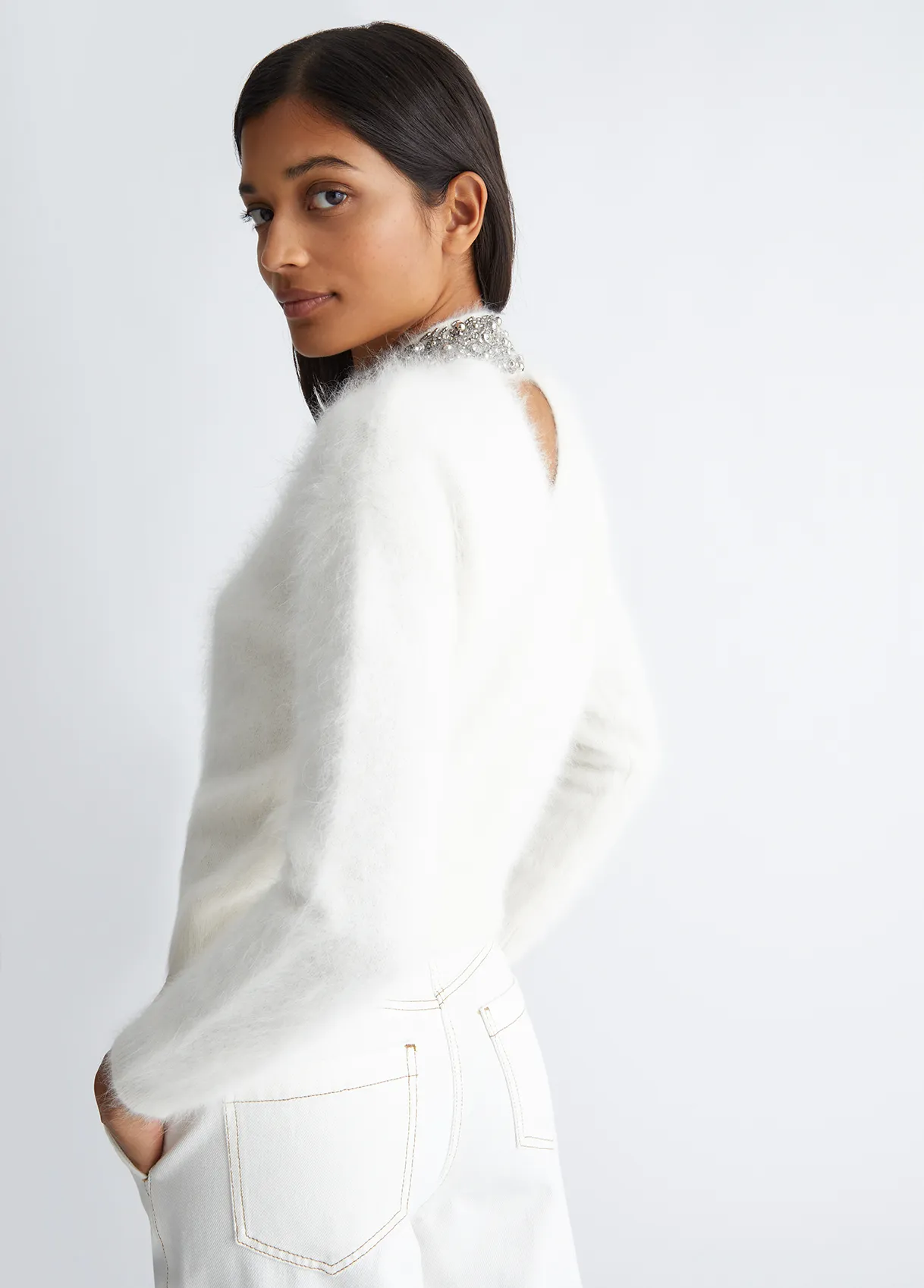 LIU JO MILANO Maglia chiusa M/L misto Angora CF3384