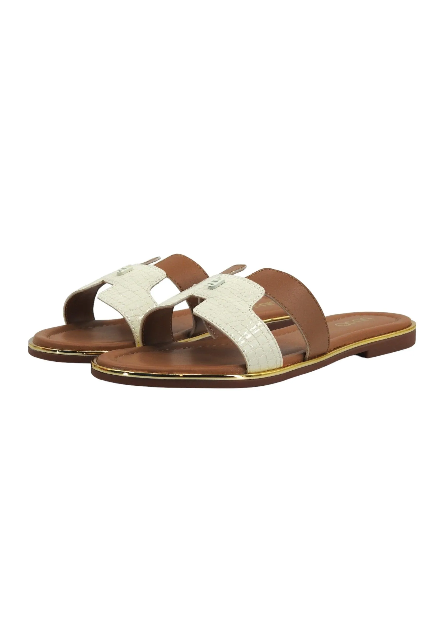 LIU JO Sally 176 Ciabatta Donna Nut White 4A4711EX247