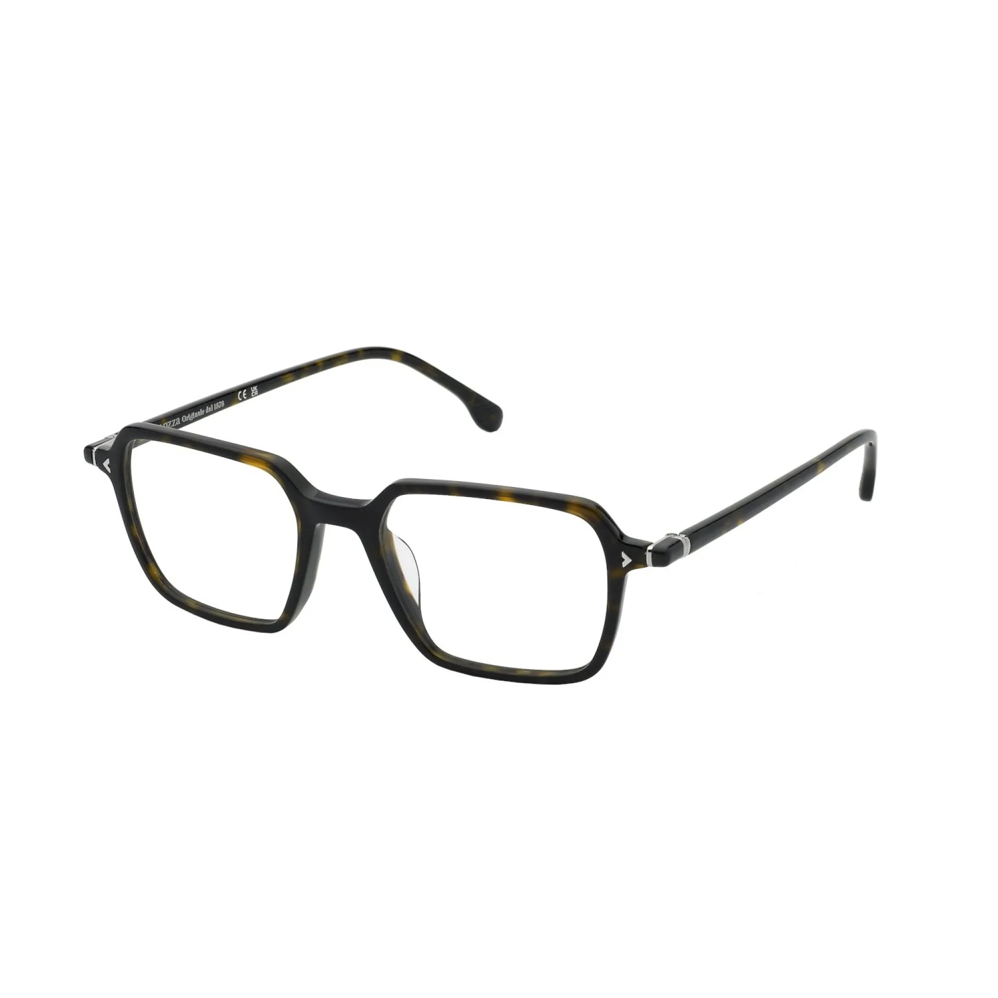   Lozza VL4351 - 0722 Avana Scuro Lucido | Occhiale Da Vista Uomo 