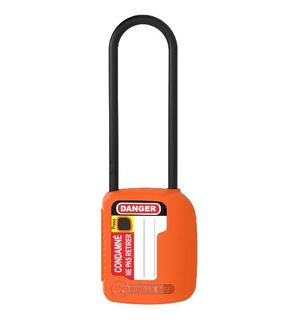 Lucchetto con chiave Penta per uso interno ed esterno, anello da 4mm, L. 76mm