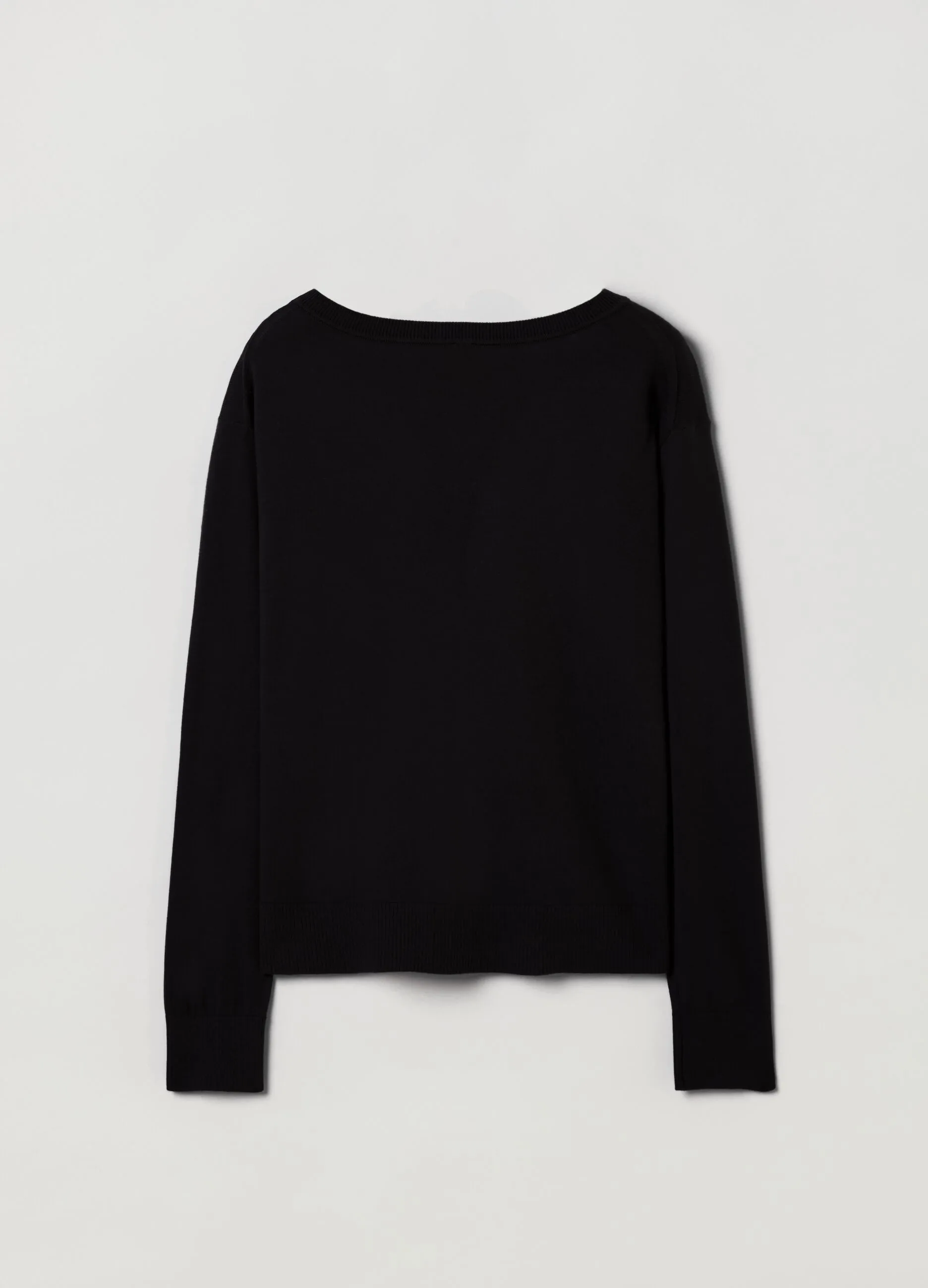 Maglia boxy fit in seta e cotone