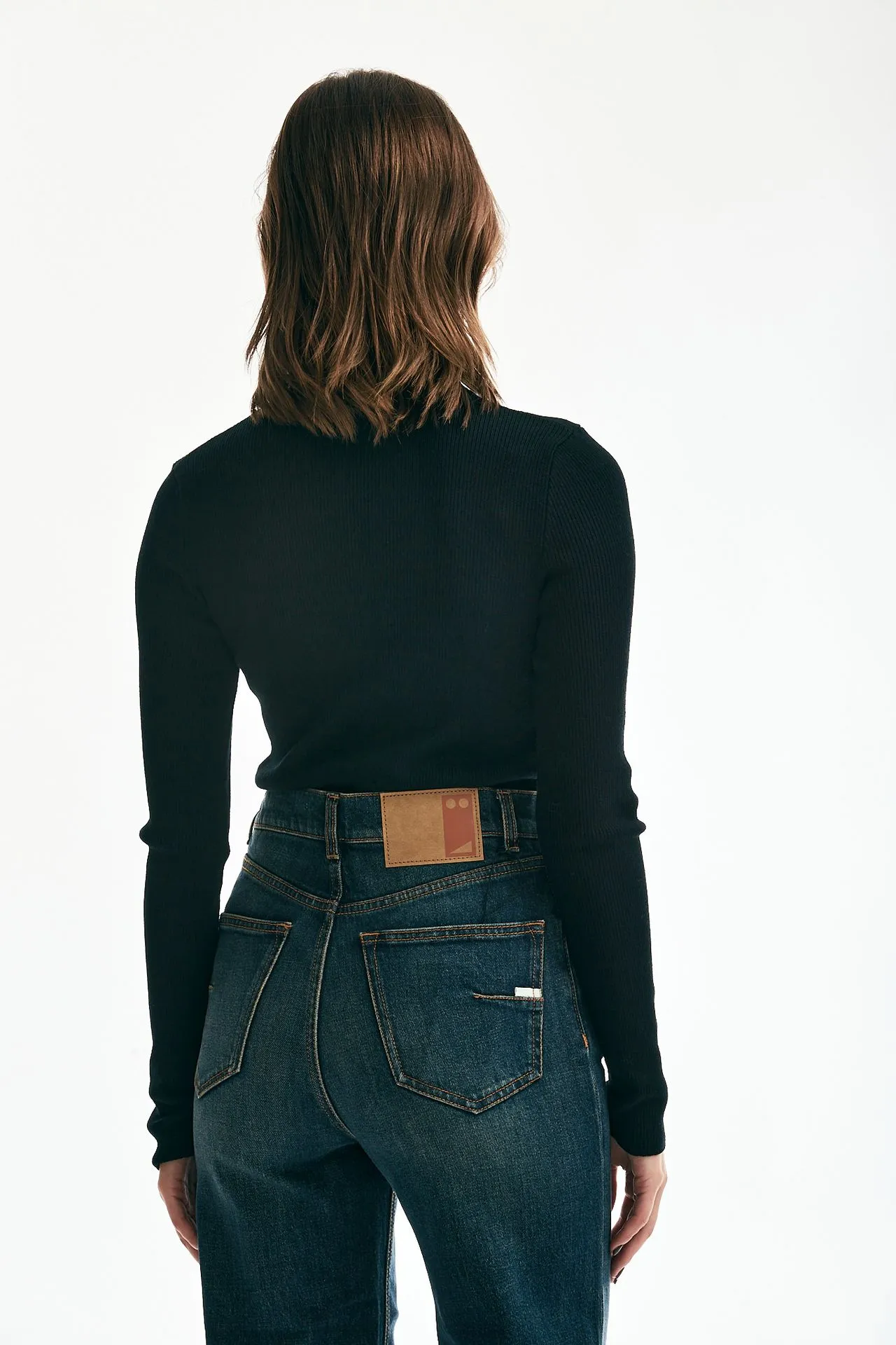 Maglia collo a polo nero 