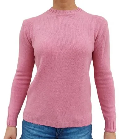 Maglia donna girocollo in cashmere rigenerato