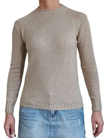 Maglia donna girocollo in cashmere rigenerato