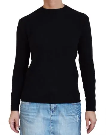 Maglia donna girocollo in cashmere rigenerato