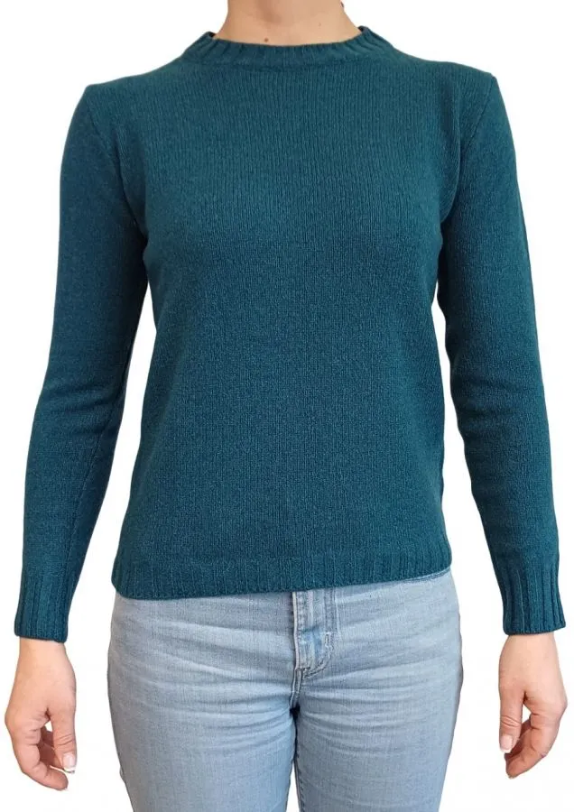 Maglia donna girocollo in cashmere rigenerato