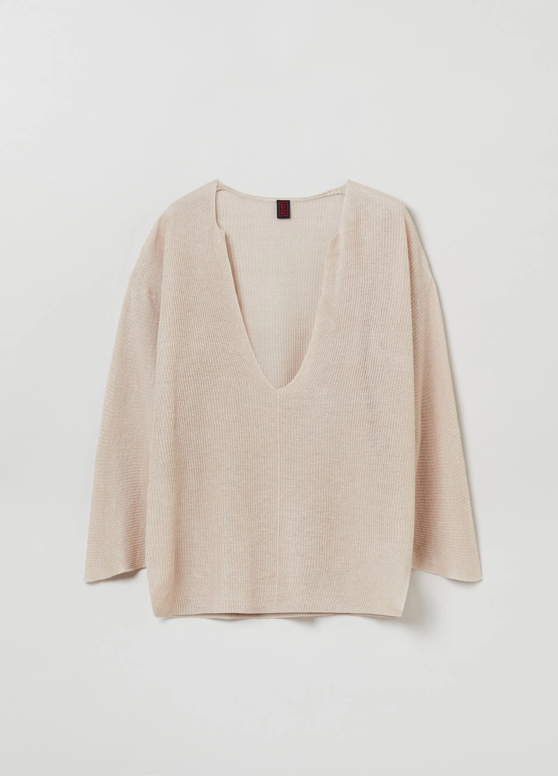 Maglia in lino maniche a tre quarti