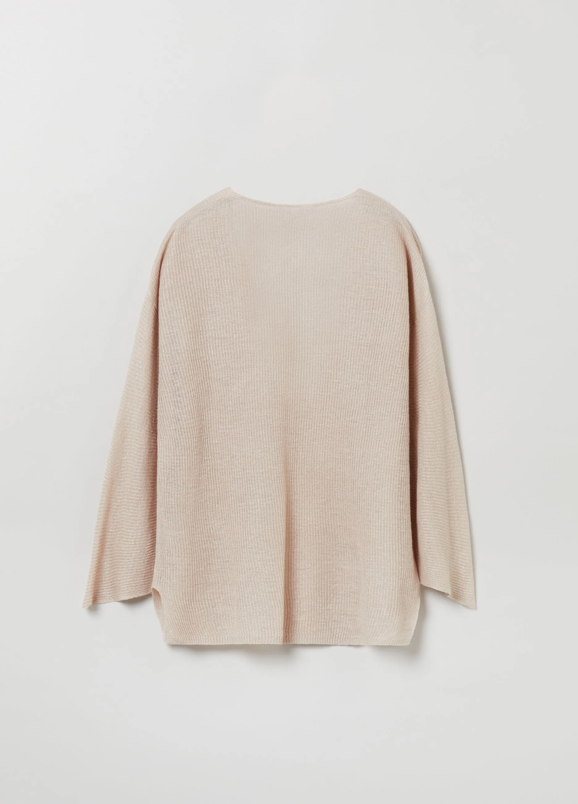 Maglia in lino maniche a tre quarti