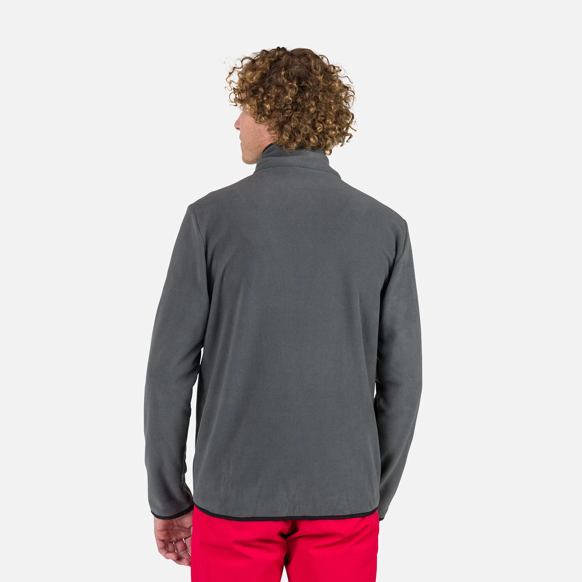 Maglia in pile con mezza zip uomo Strawpile