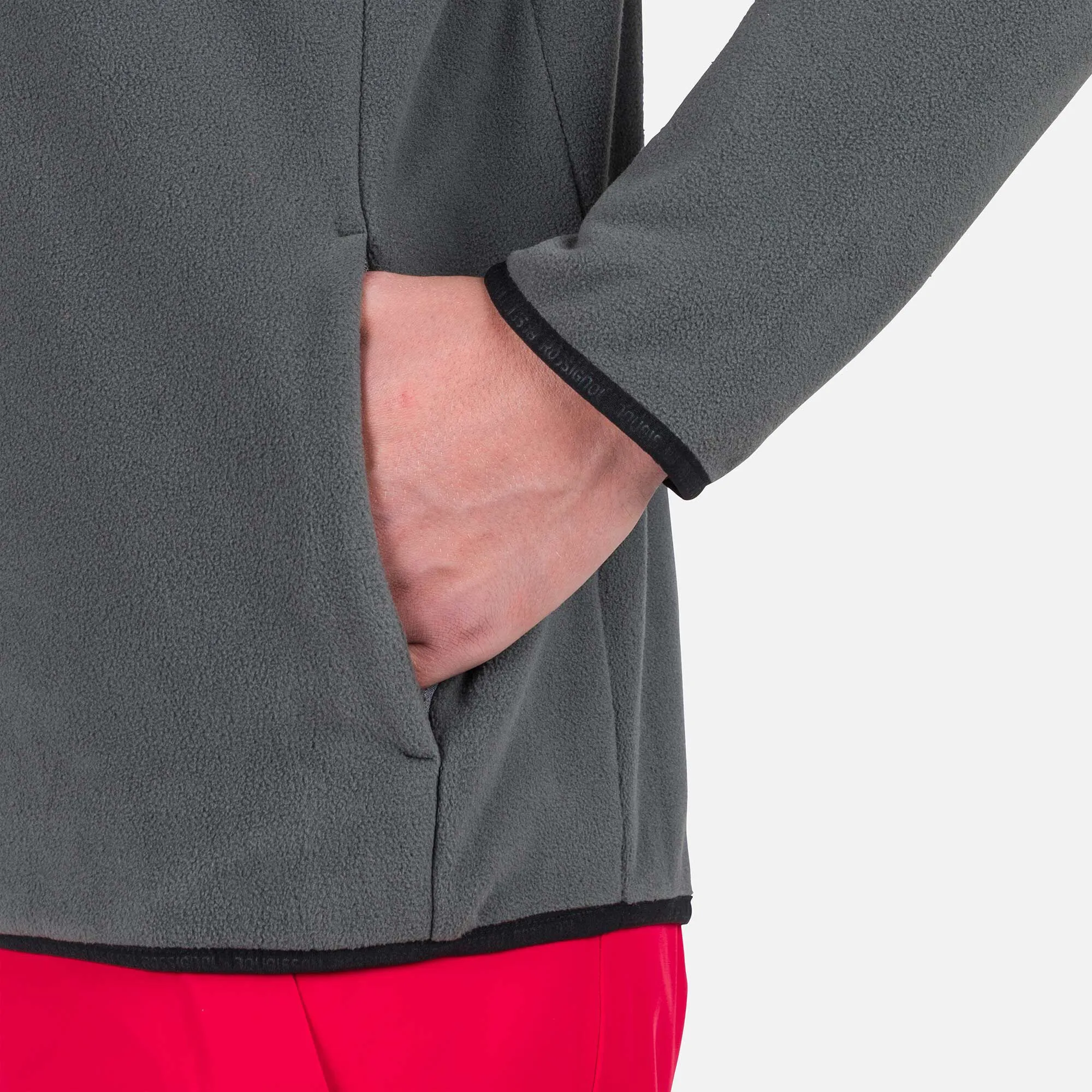 Maglia in pile con mezza zip uomo Strawpile