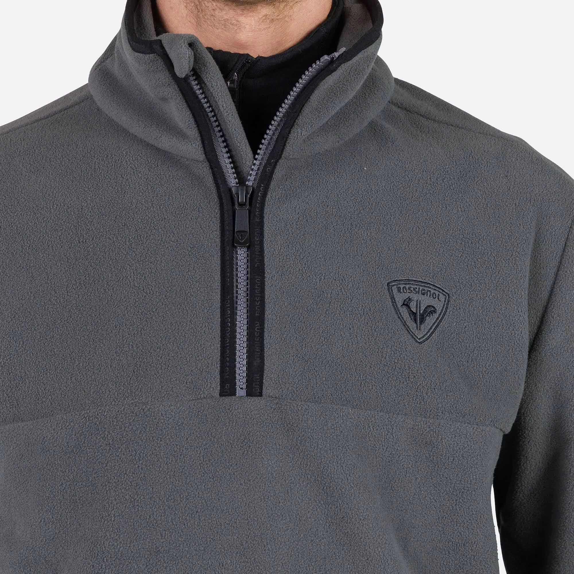 Maglia in pile con mezza zip uomo Strawpile