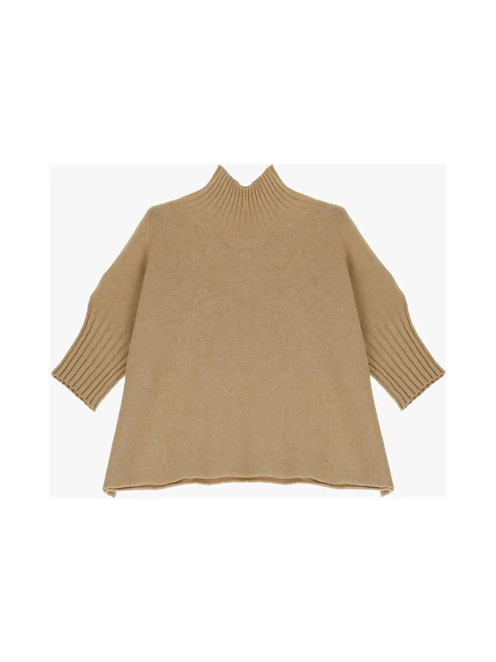Maglia monocolour con collo alto e maniche corte IMPERIAL