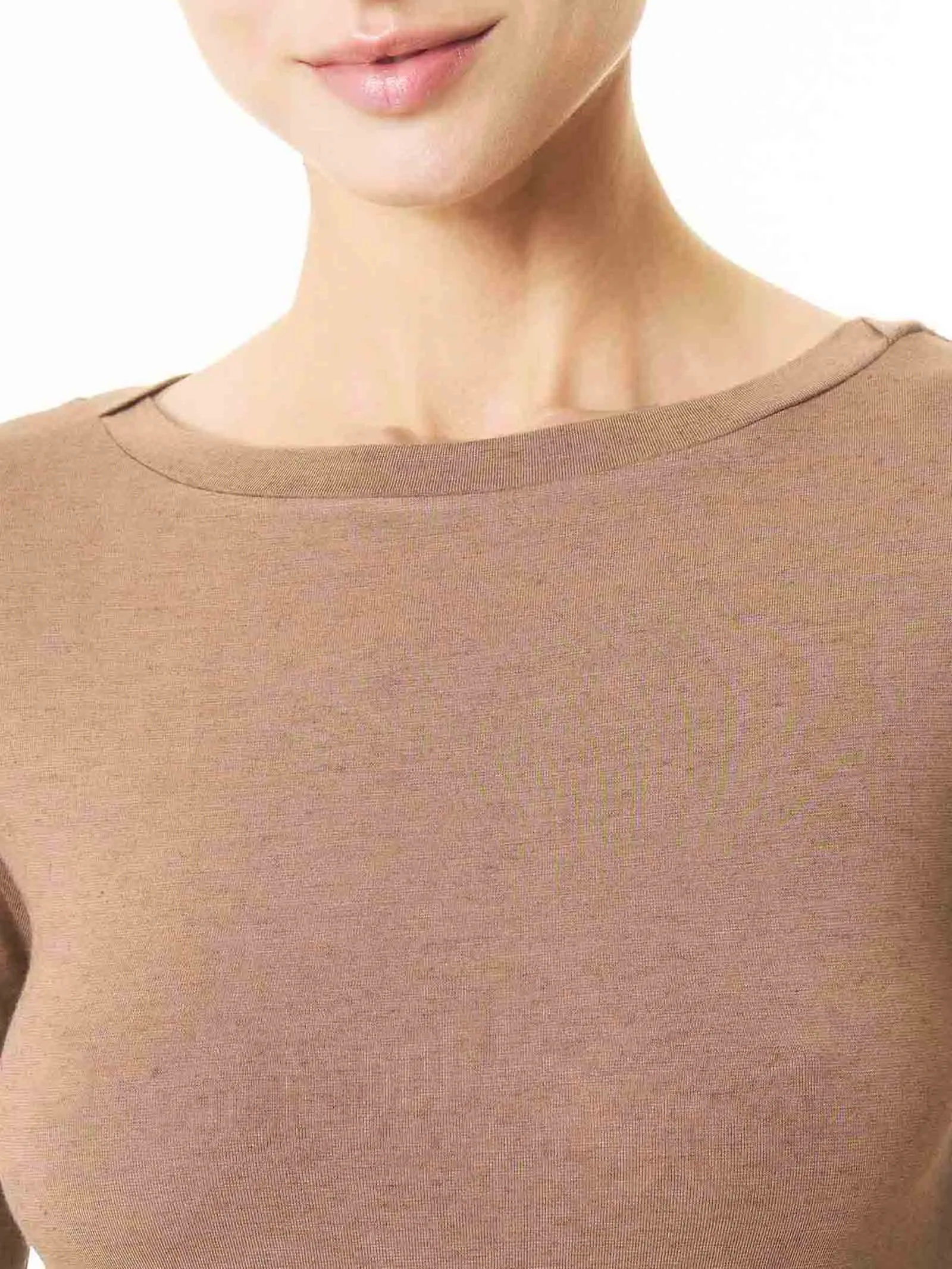 Maglietta con collo a barchetta in filato Tenderwool - Casha