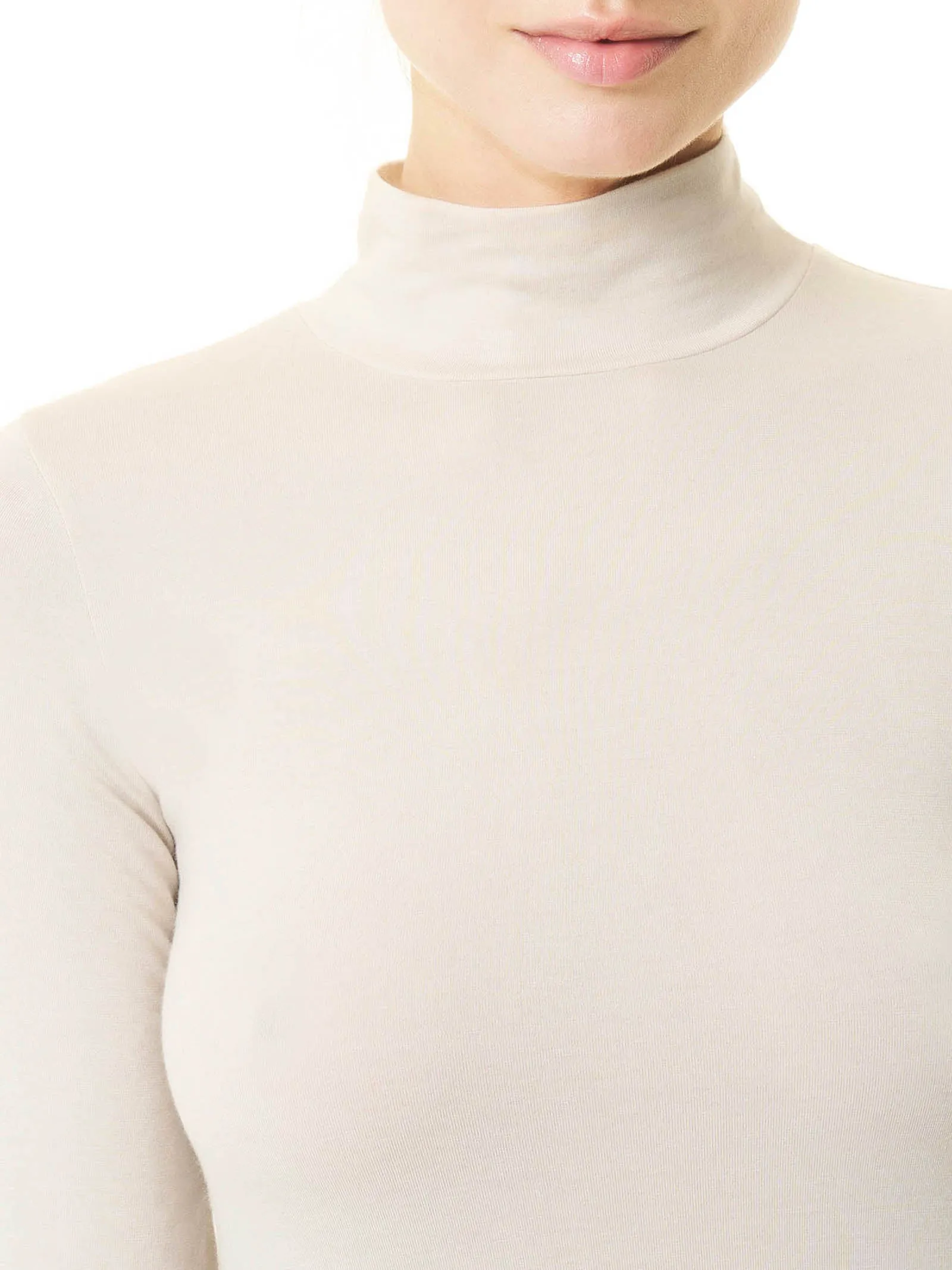 Maglietta con collo lupetto in filato Tenderwool - Casha