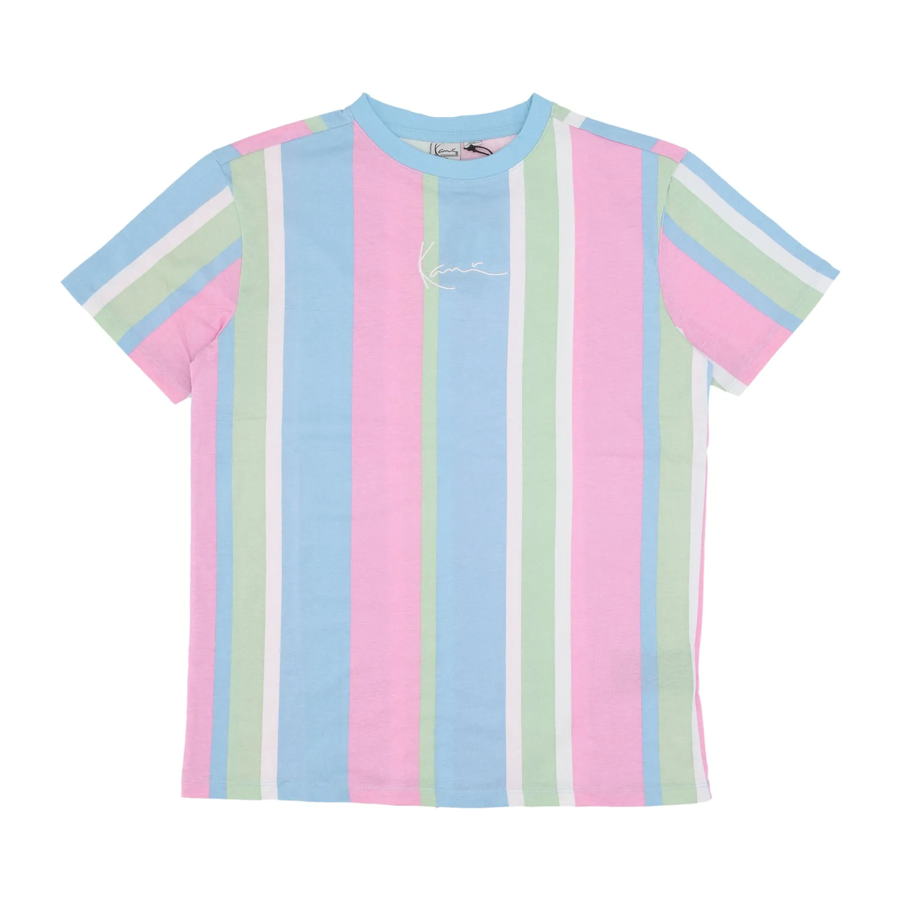 Maglietta Donna W Os Stripe Tee Light Blue/rose/light Mint