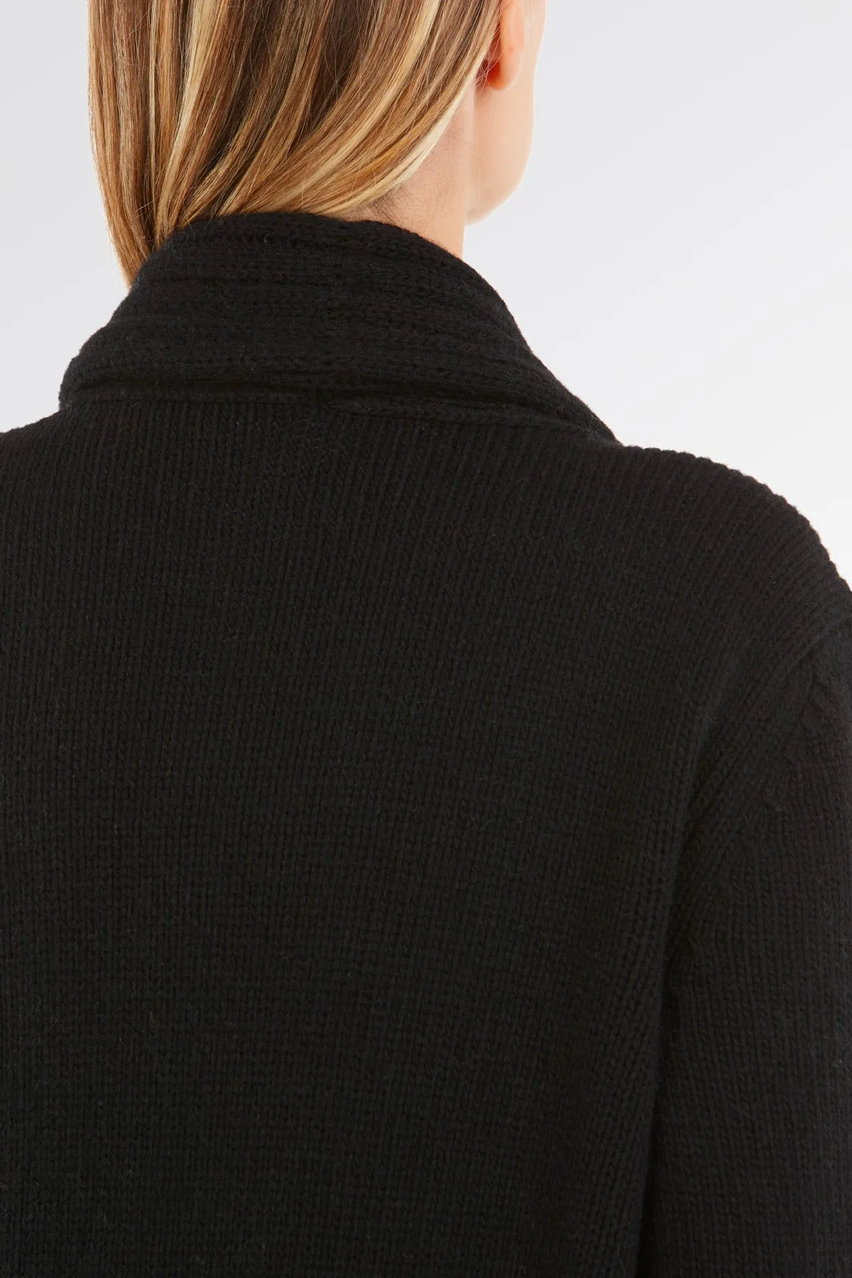 Maglione Cardigan Sciallato a Coste - Donna, Autunno/Inverno - 100% Lana | Brunella Gori