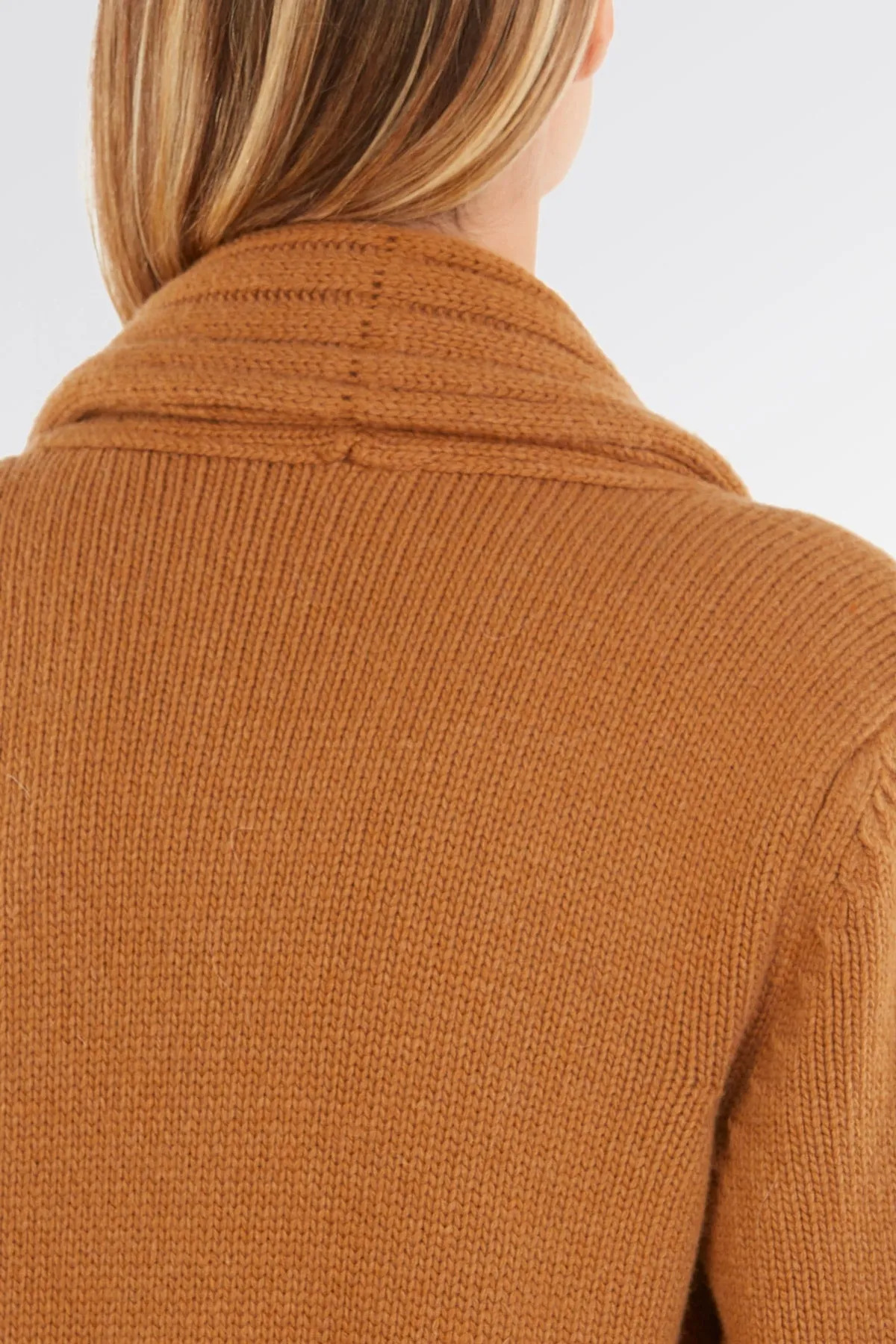 Maglione Cardigan Sciallato a Coste - Donna, Autunno/Inverno - 100% Lana | Brunella Gori