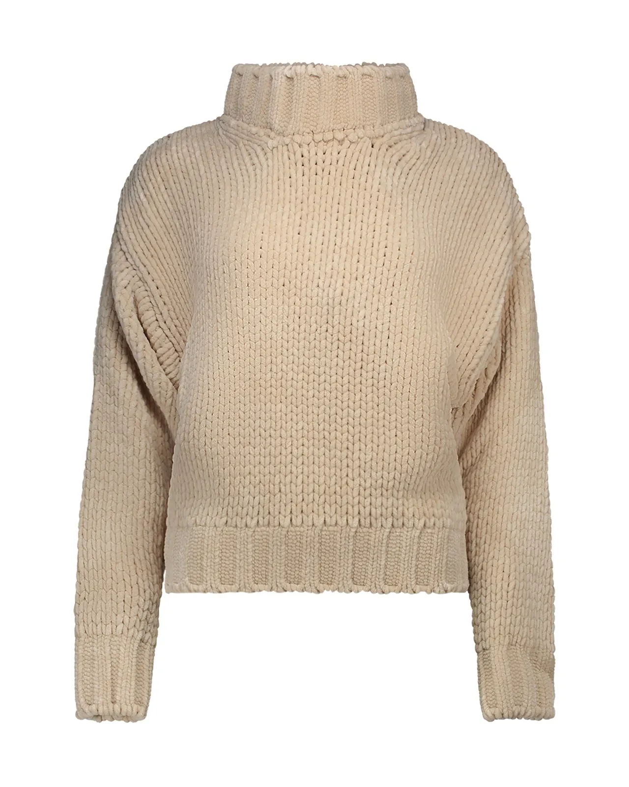 Maglione ciniglia beige