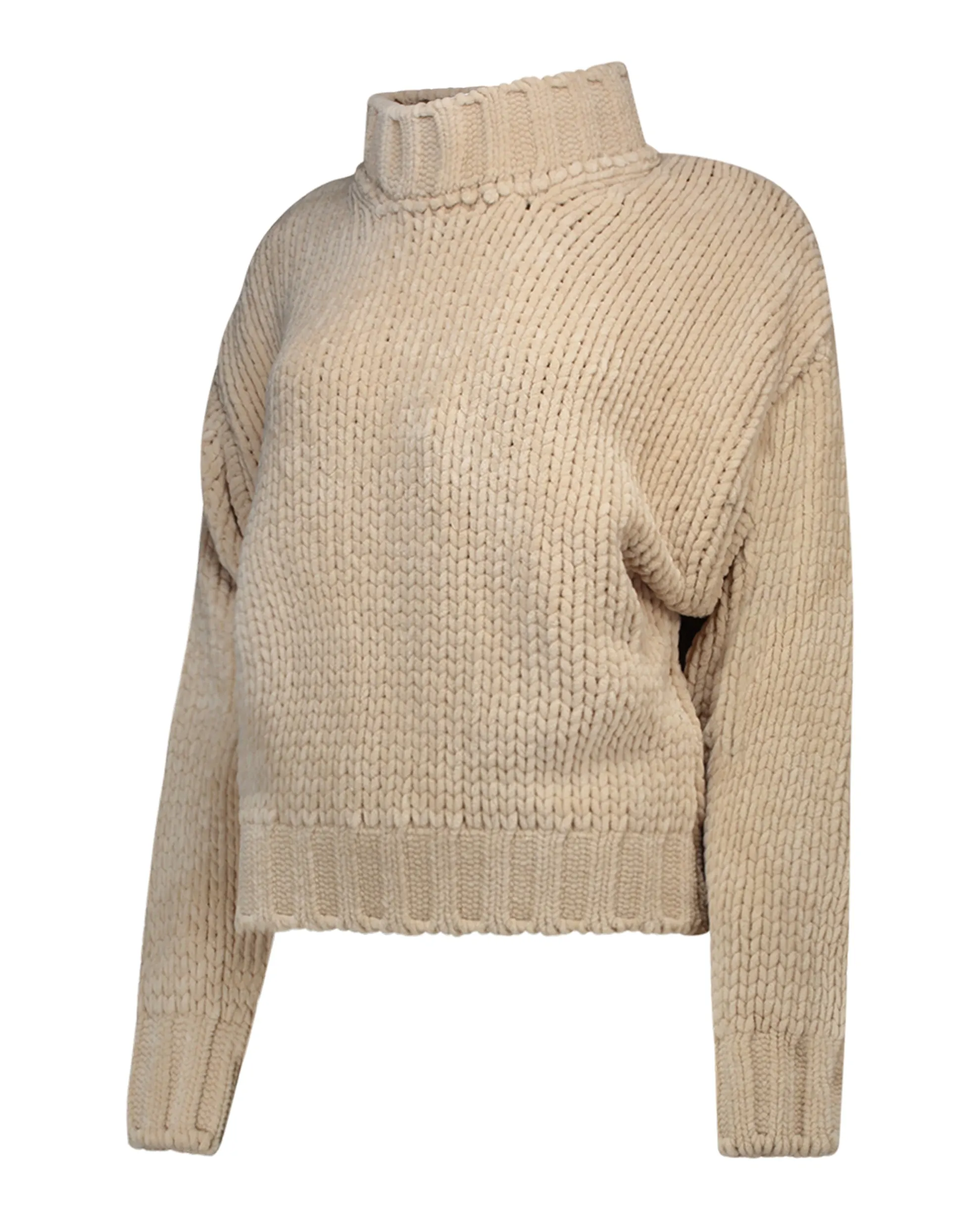 Maglione ciniglia beige