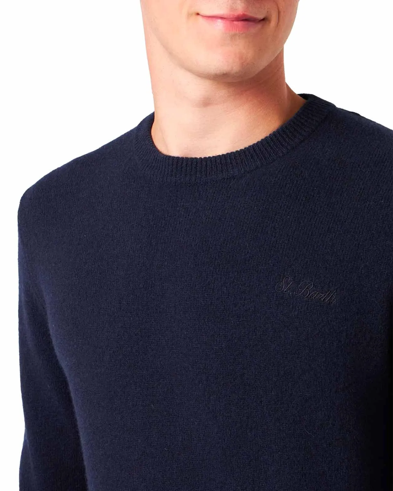 Maglione lana blu