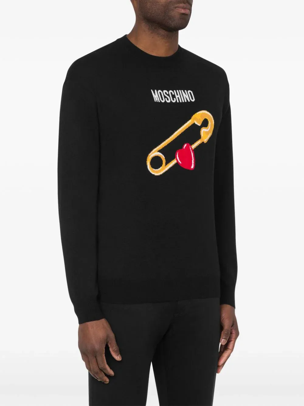 Maglione Moschino con intarsia