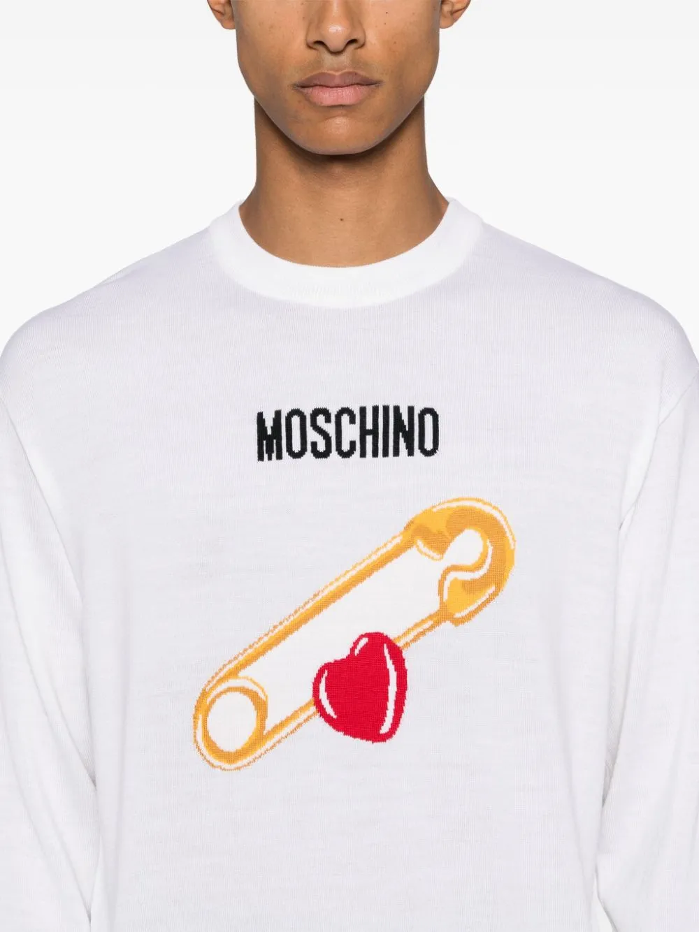 Maglione Moschino con intarsia