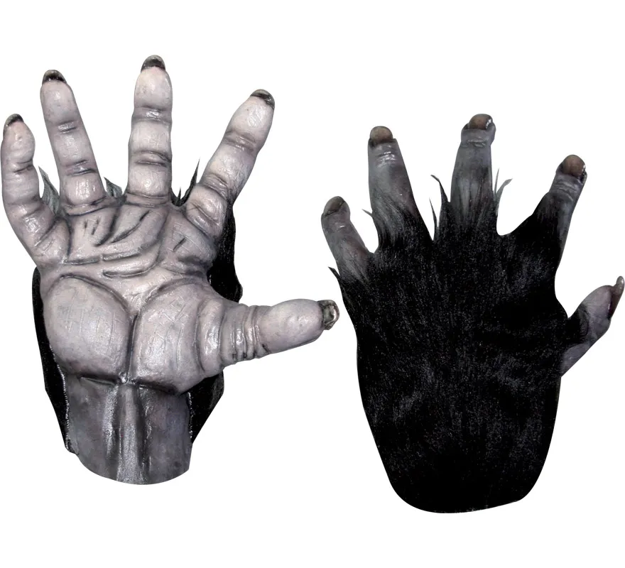 Mani nere di scimpanzé per Halloween