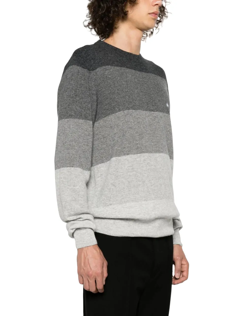 Manuel Ritz maglione girocollo in misto lana e cashmere grigio