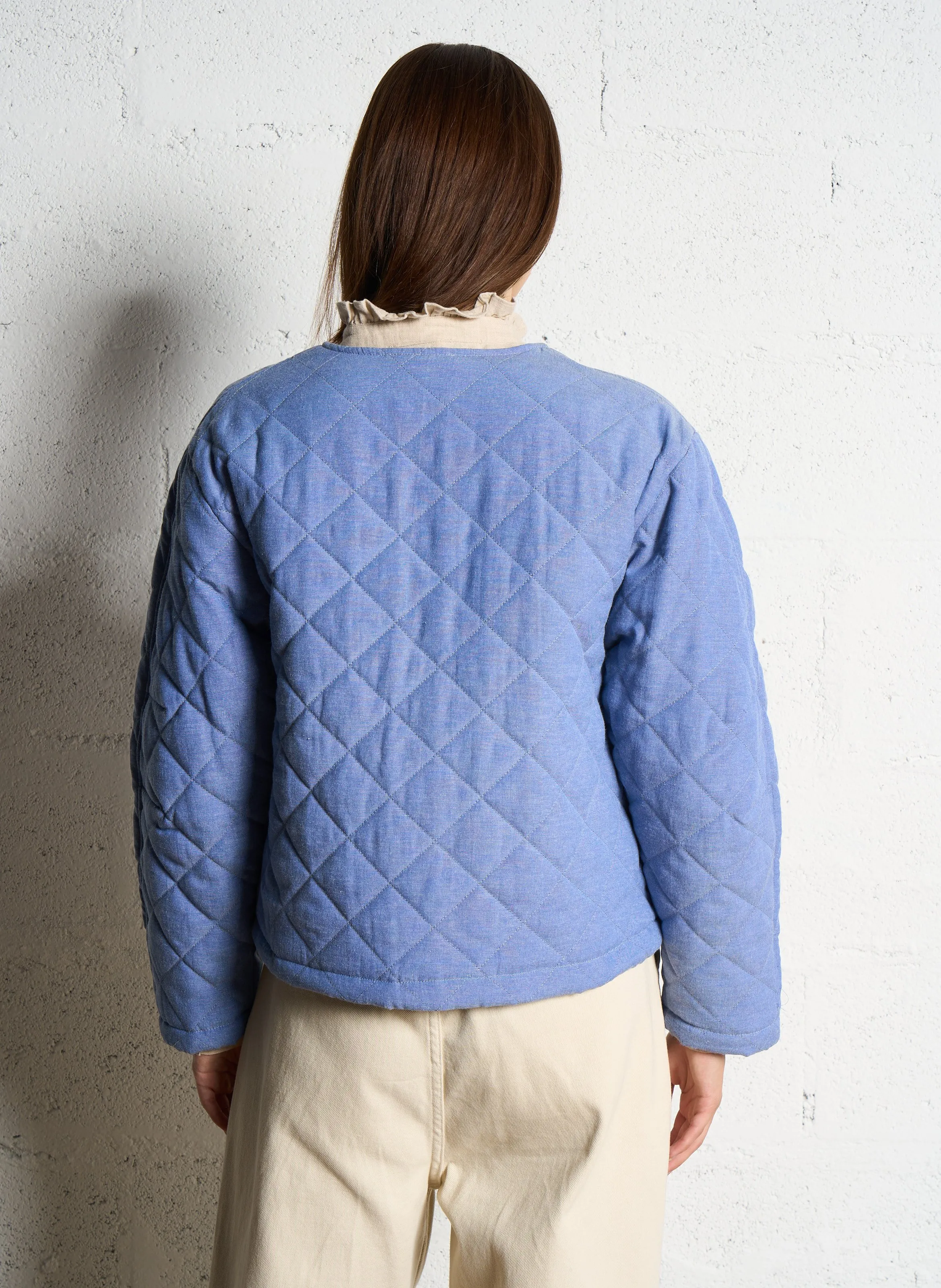  MARIE SIXTINE   FLORENT - Giacca scollo tondo in misto cotone | Blu