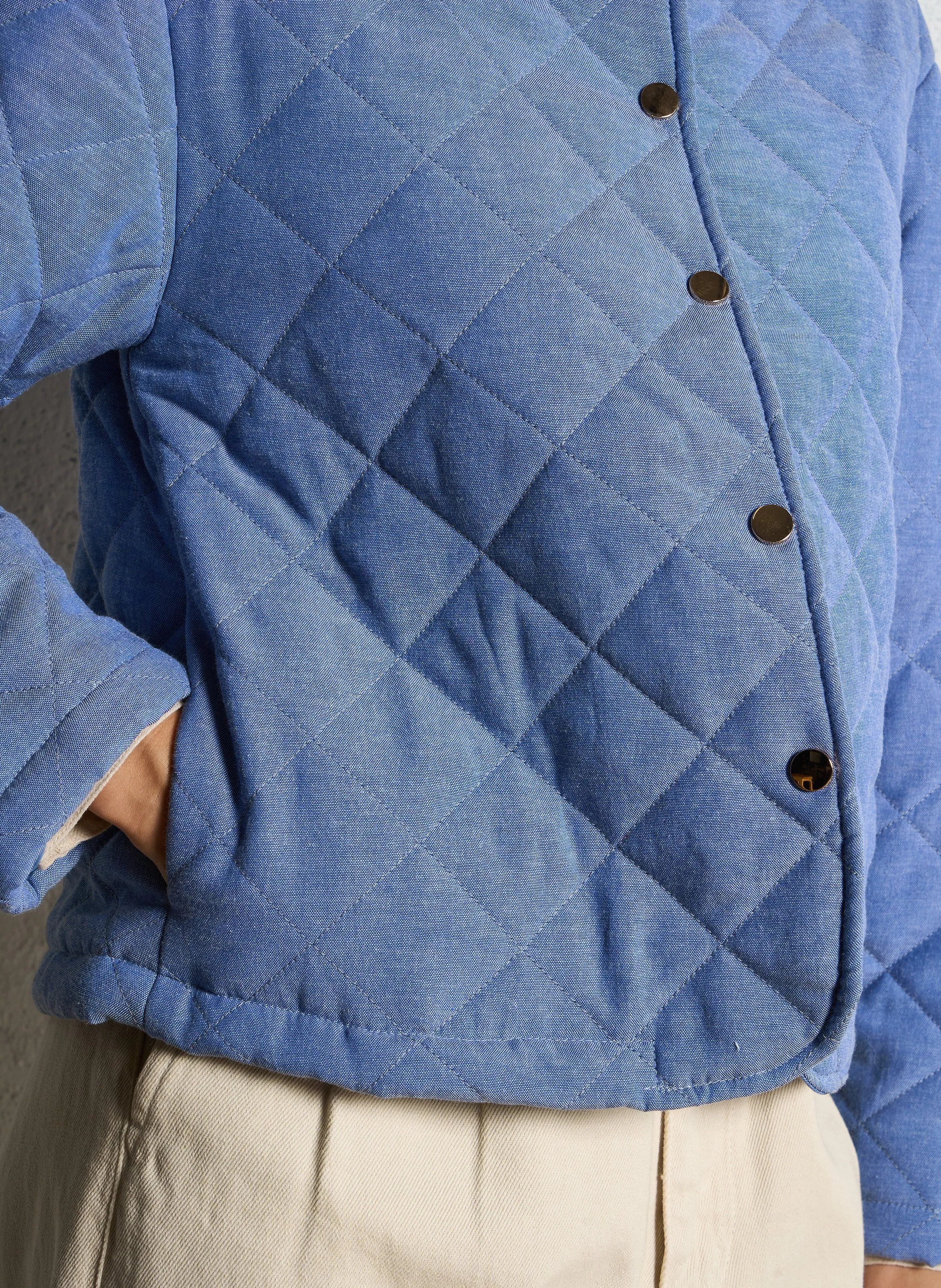  MARIE SIXTINE   FLORENT - Giacca scollo tondo in misto cotone | Blu