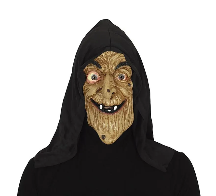 Maschera da strega con cappuccio in pvc