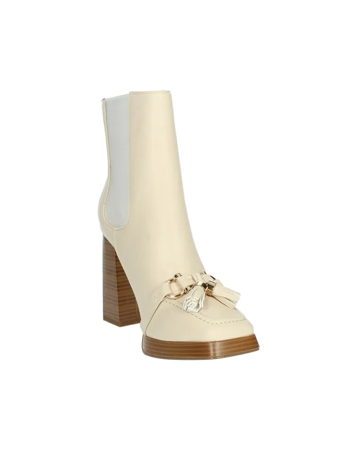 Menbur  STIVALETTI TACCO 24459 BEIGE