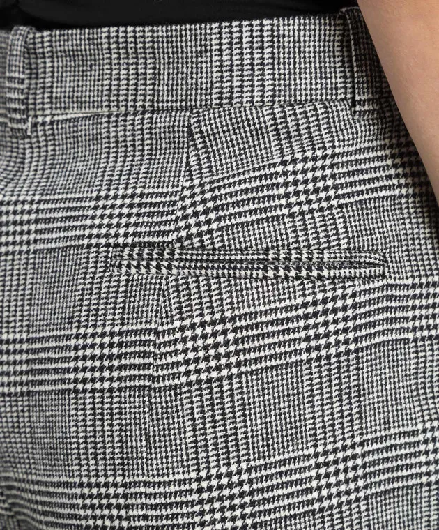 Michael Kors Pantaloni grigi in lana check windsor BP528F0109