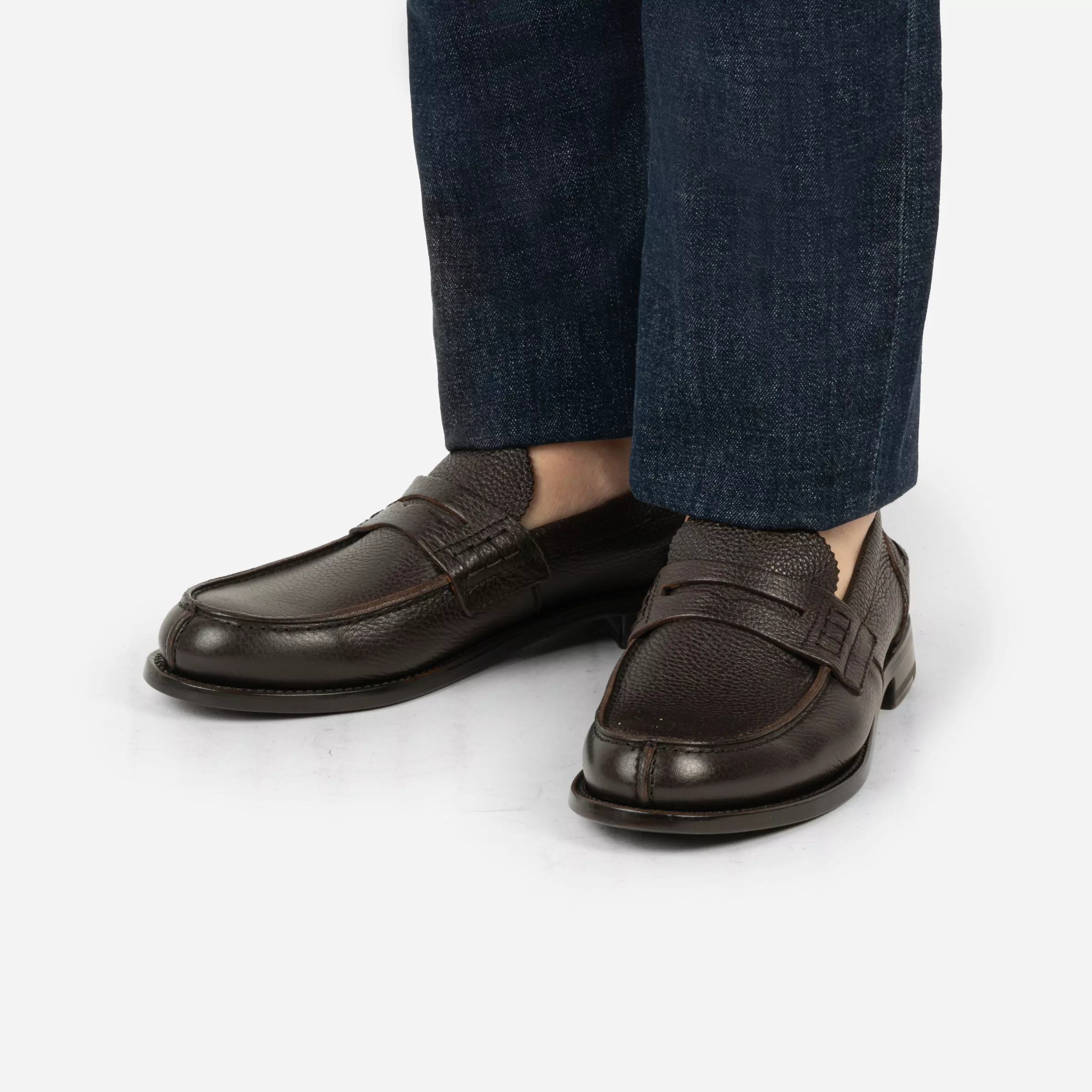 Mocassino penny in pelle