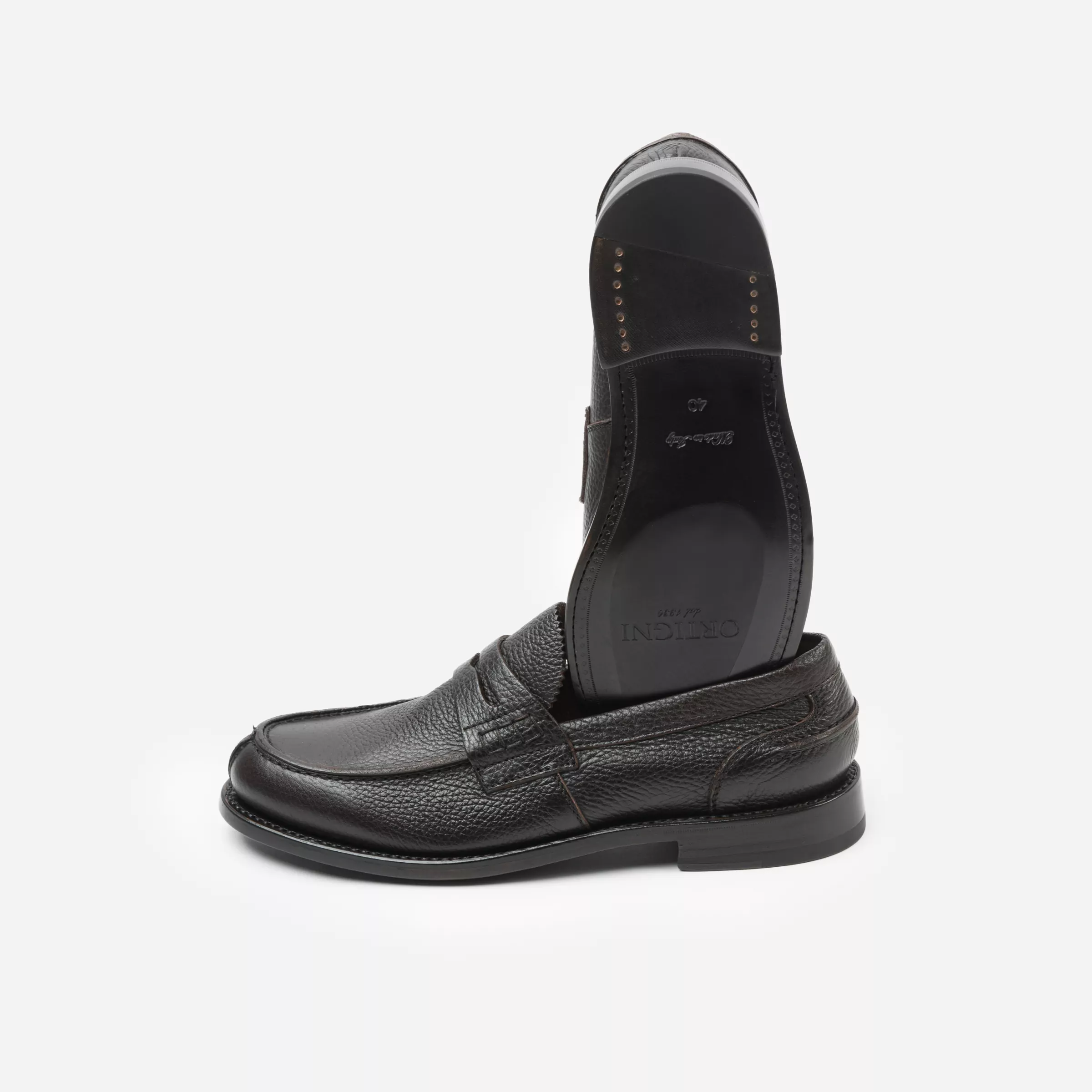 Mocassino penny in pelle