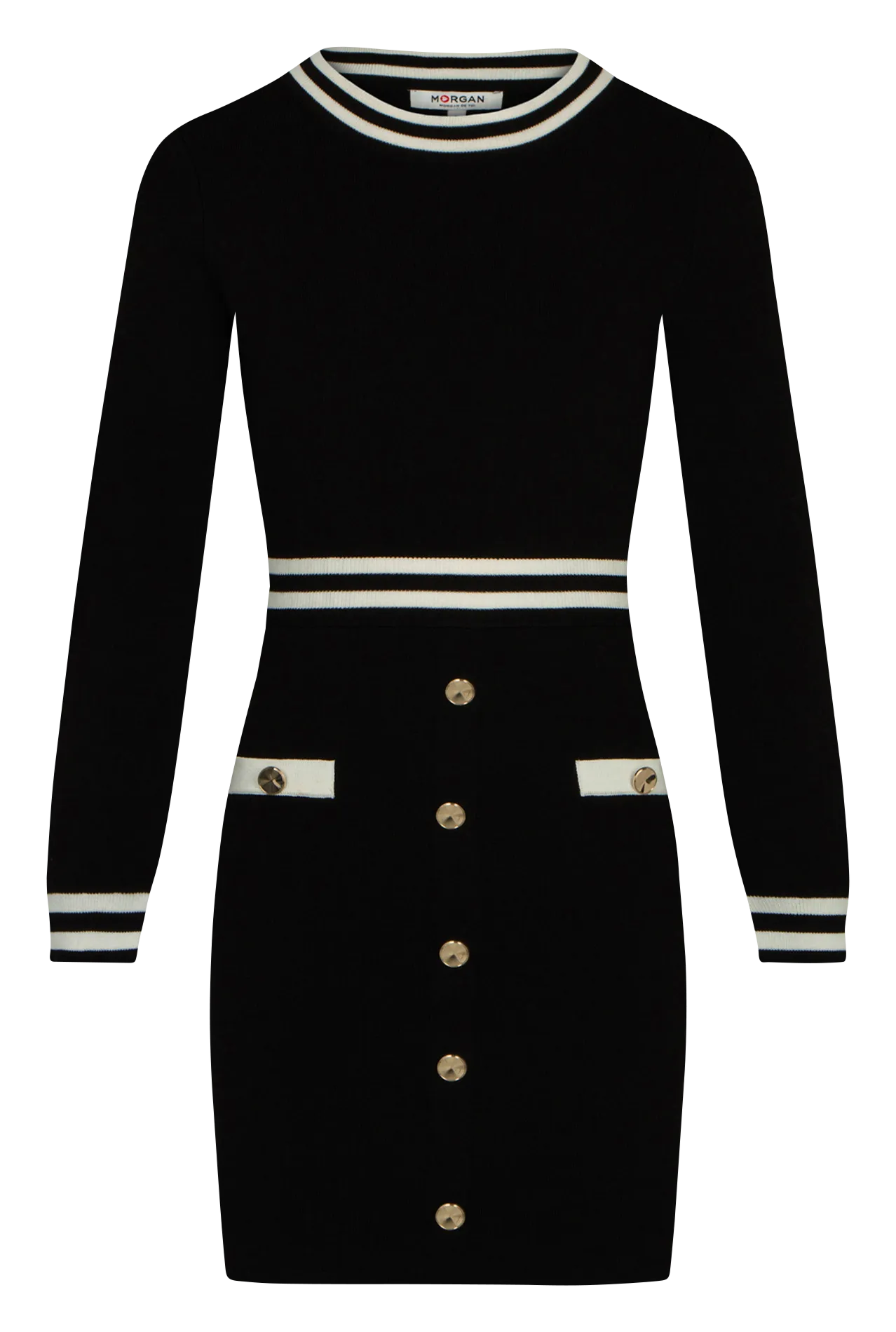  MORGAN   RMVA - Maxi pull corto attillato | Nero