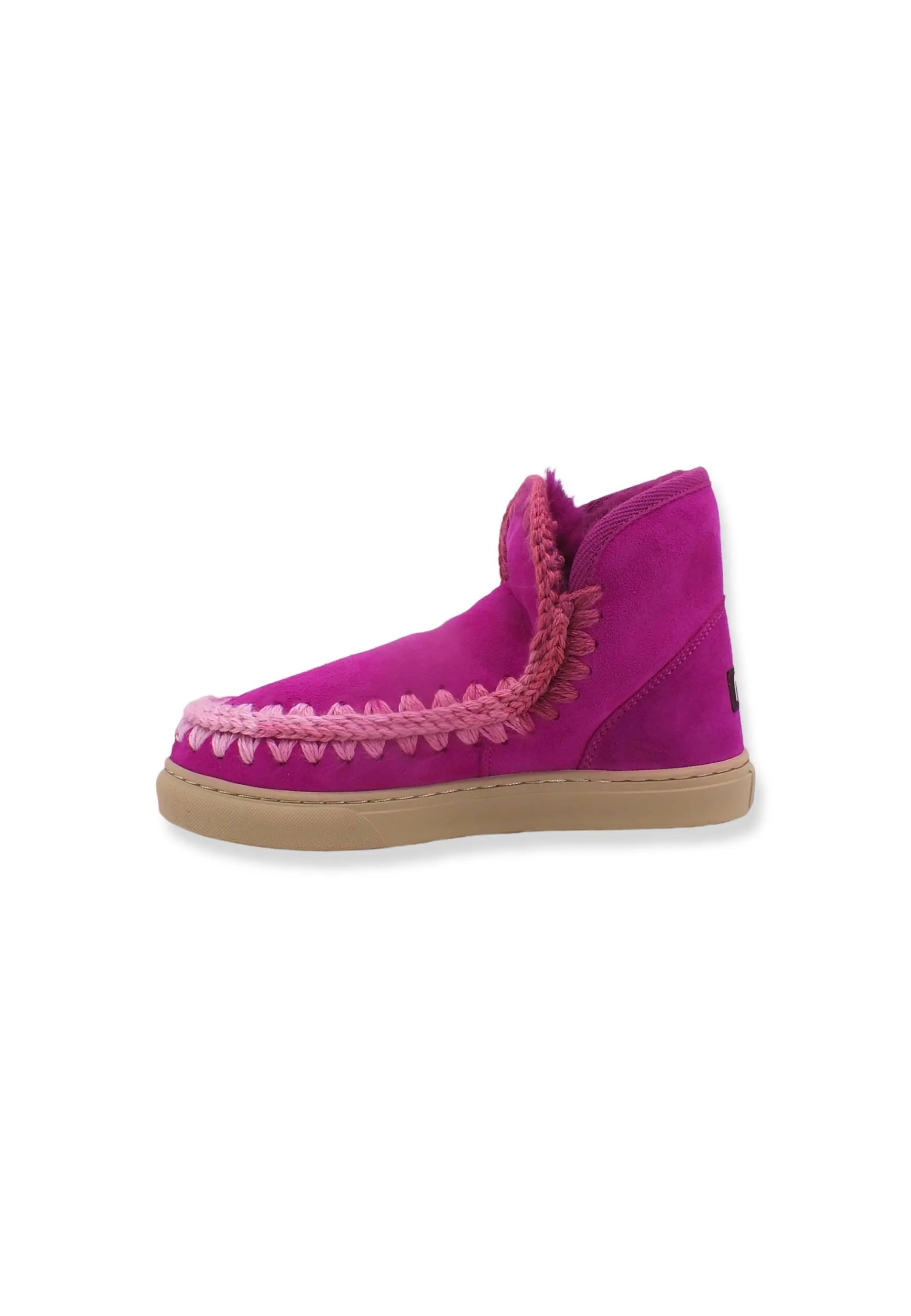 MOU Eskimo Blended Stitching Stivaletto Pelo Rosa Cyclamin