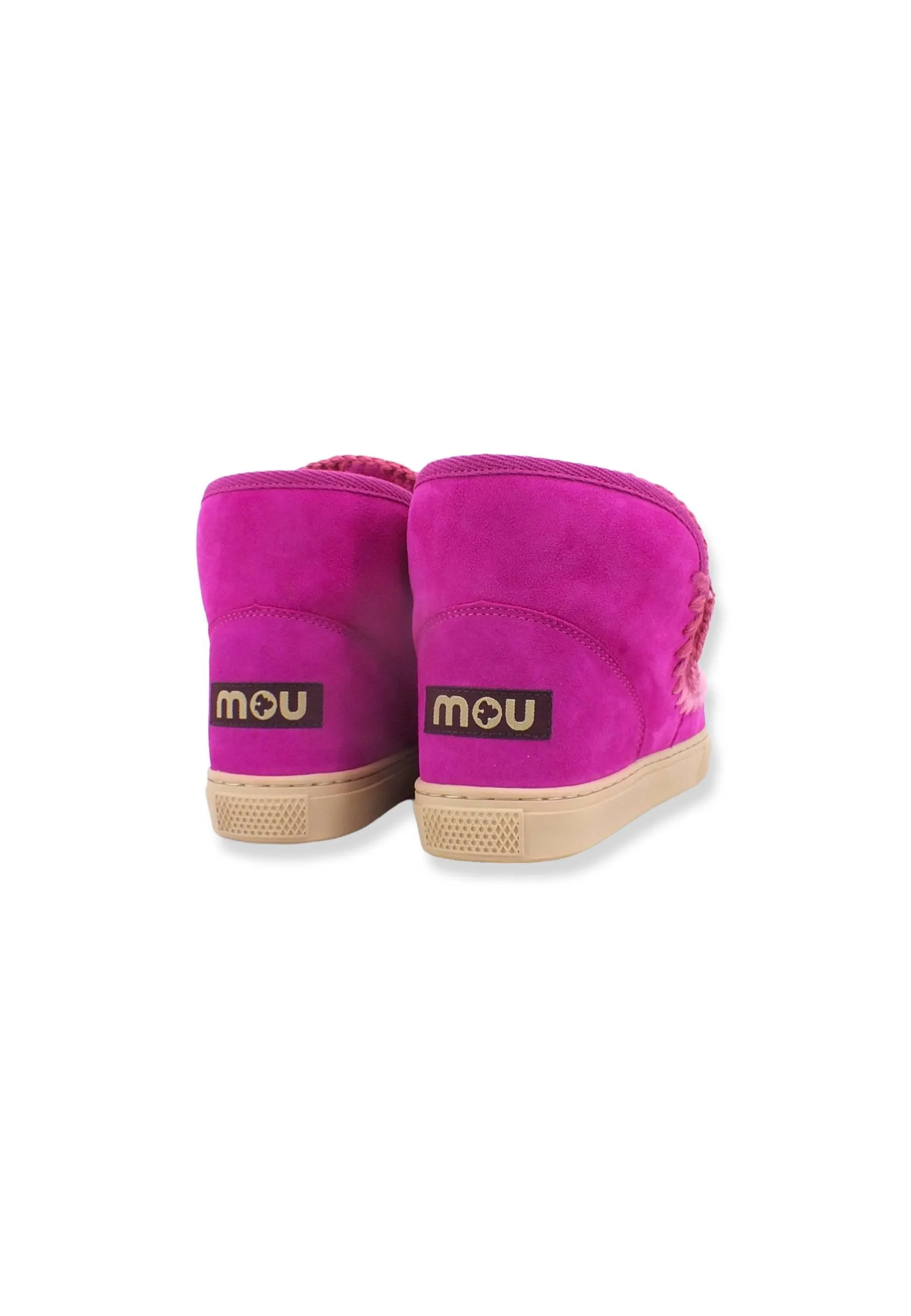 MOU Eskimo Blended Stitching Stivaletto Pelo Rosa Cyclamin