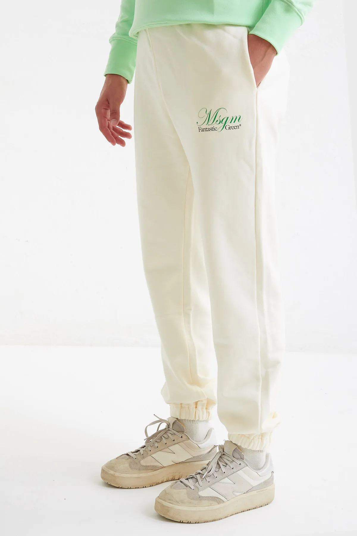 MSGM Pantalone di felpa della Capsule ” Fantastic Green”