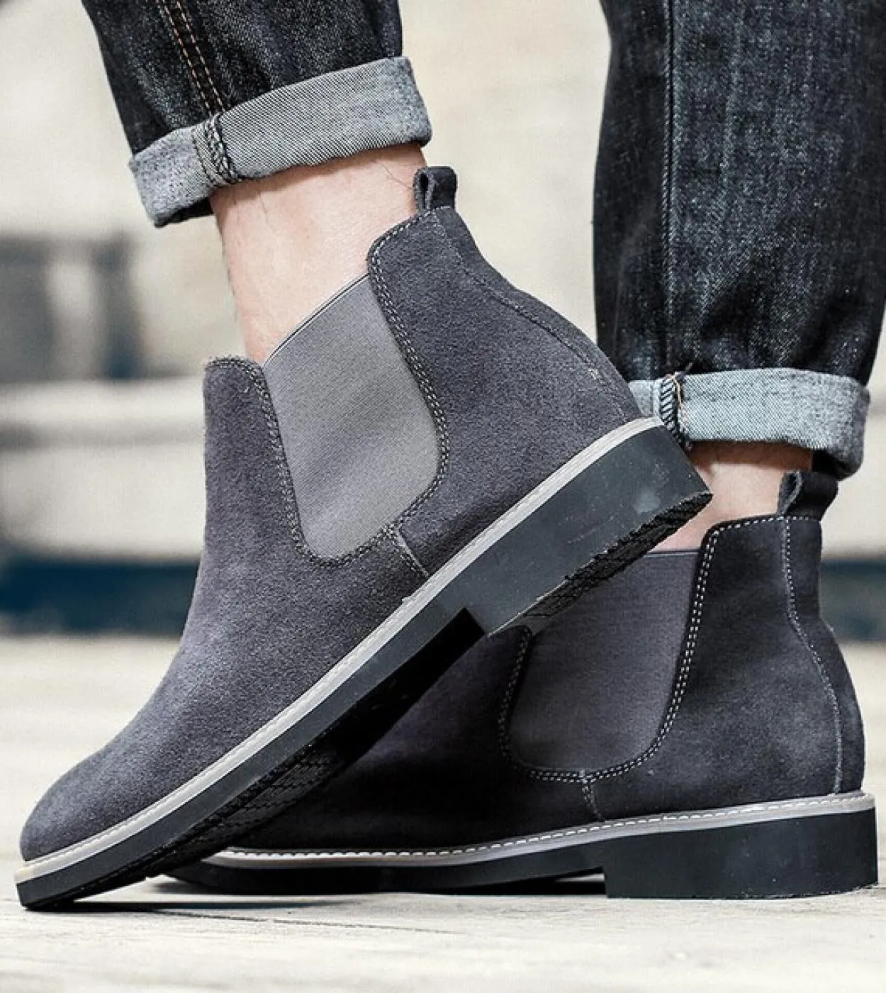 Nuovi stivali da uomo Large 38 46 Stivali Chelsea in pelle scamosciata di alta qualità Autunno uomo Botas Zapatos De Hombre Chau