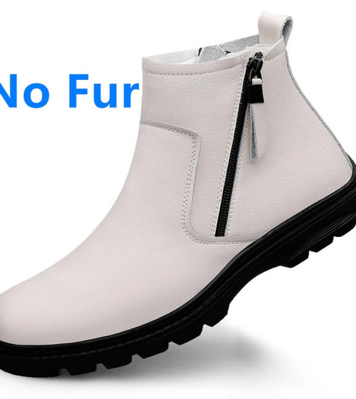 Nuovi stivali invernali da uomo in vera pelle Stivali vintage da uomo casual Scarpe da neve da uomo comode Stivali da moto caldi
