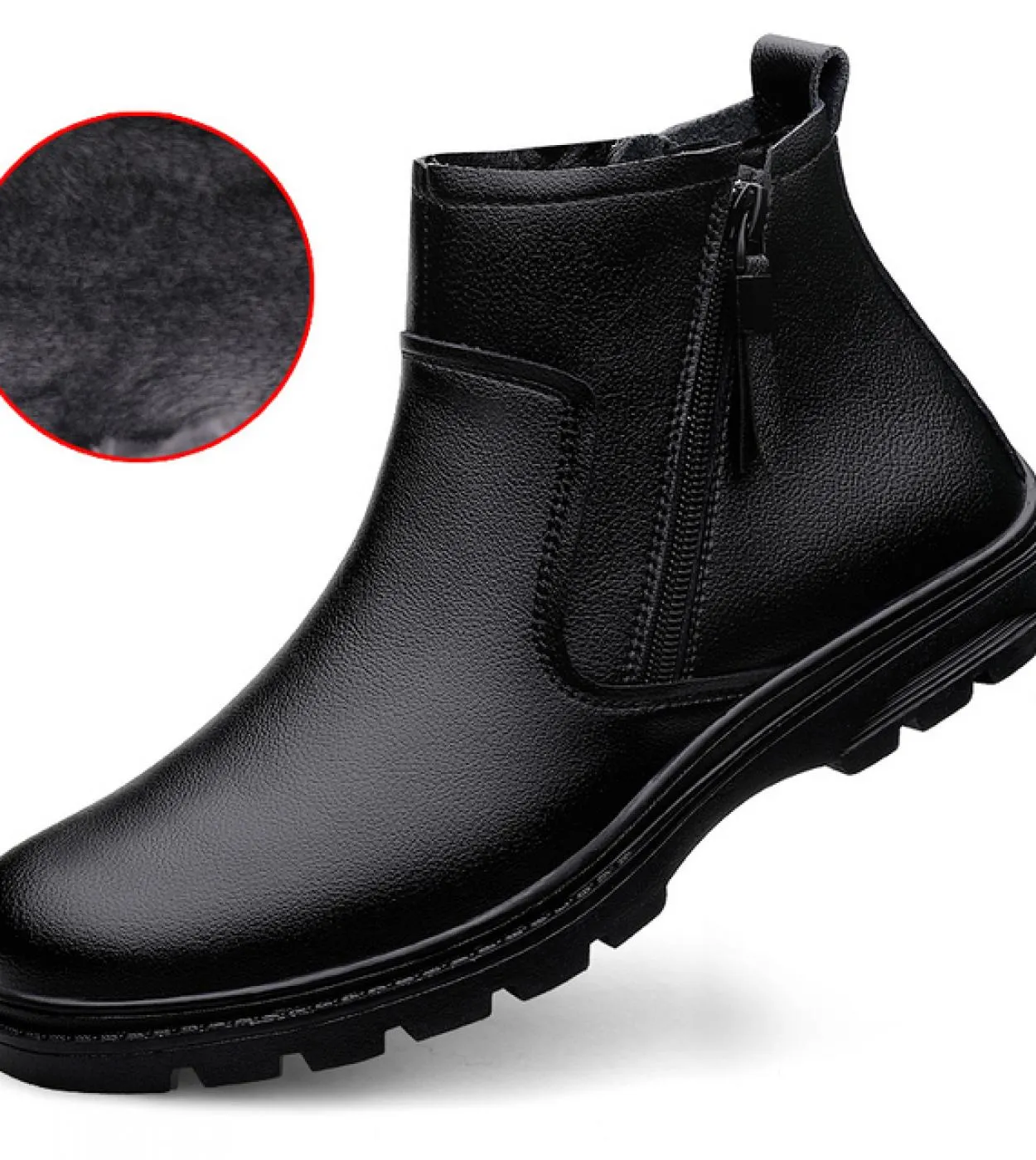 Nuovi stivali invernali da uomo in vera pelle Stivali vintage da uomo casual Scarpe da neve da uomo comode Stivali da moto caldi