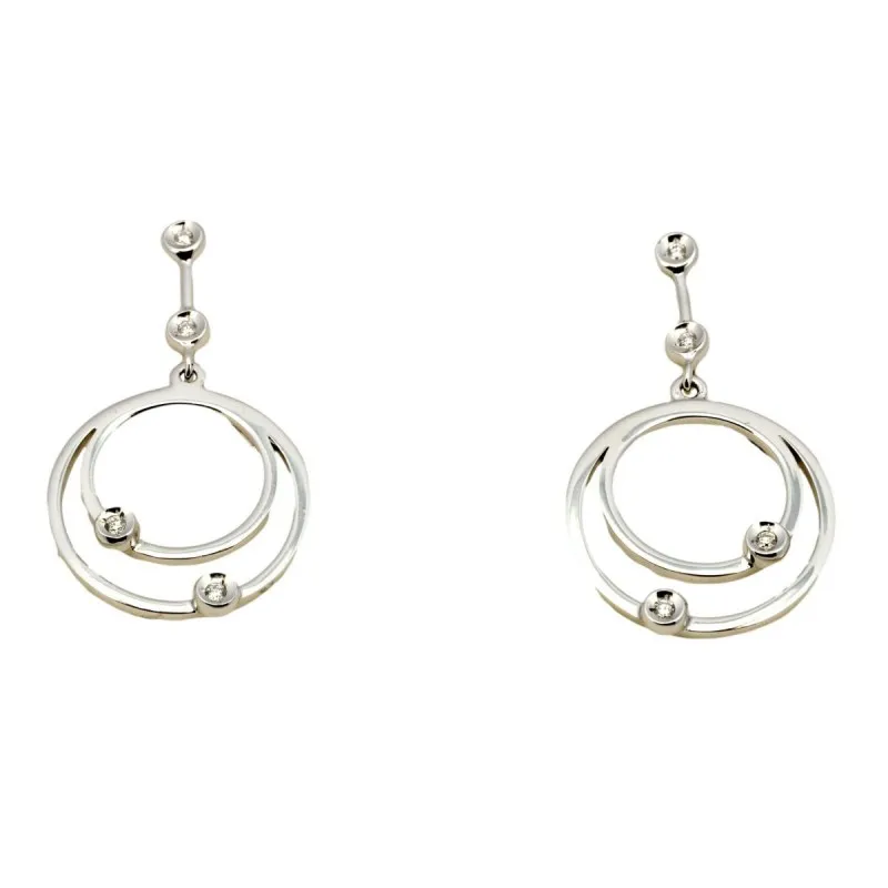 orecchini con pendenti donna Gioielli Lavinia lav000966 in oro 750 bianco con diamanti  