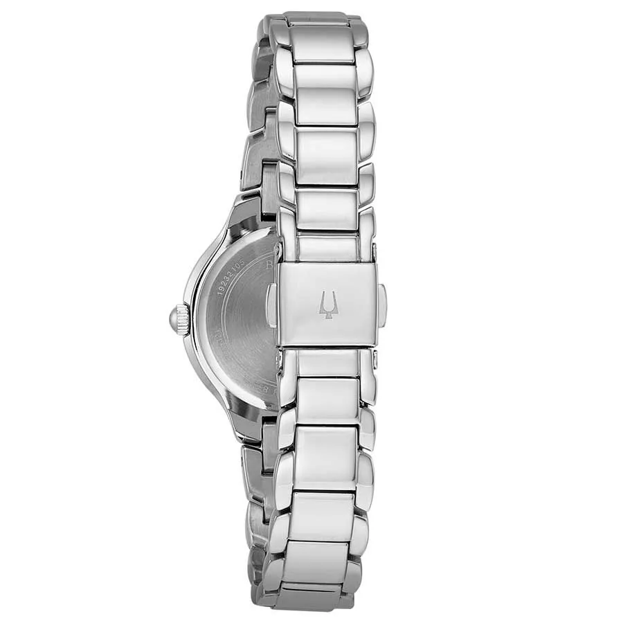 Orologio Al Quarzo Bulova Classic Diamonds 96r208 Cassa Rotonda Acciaio Argentato 28 mm Quadrante Argentato Cinturino Acciaio Ar
