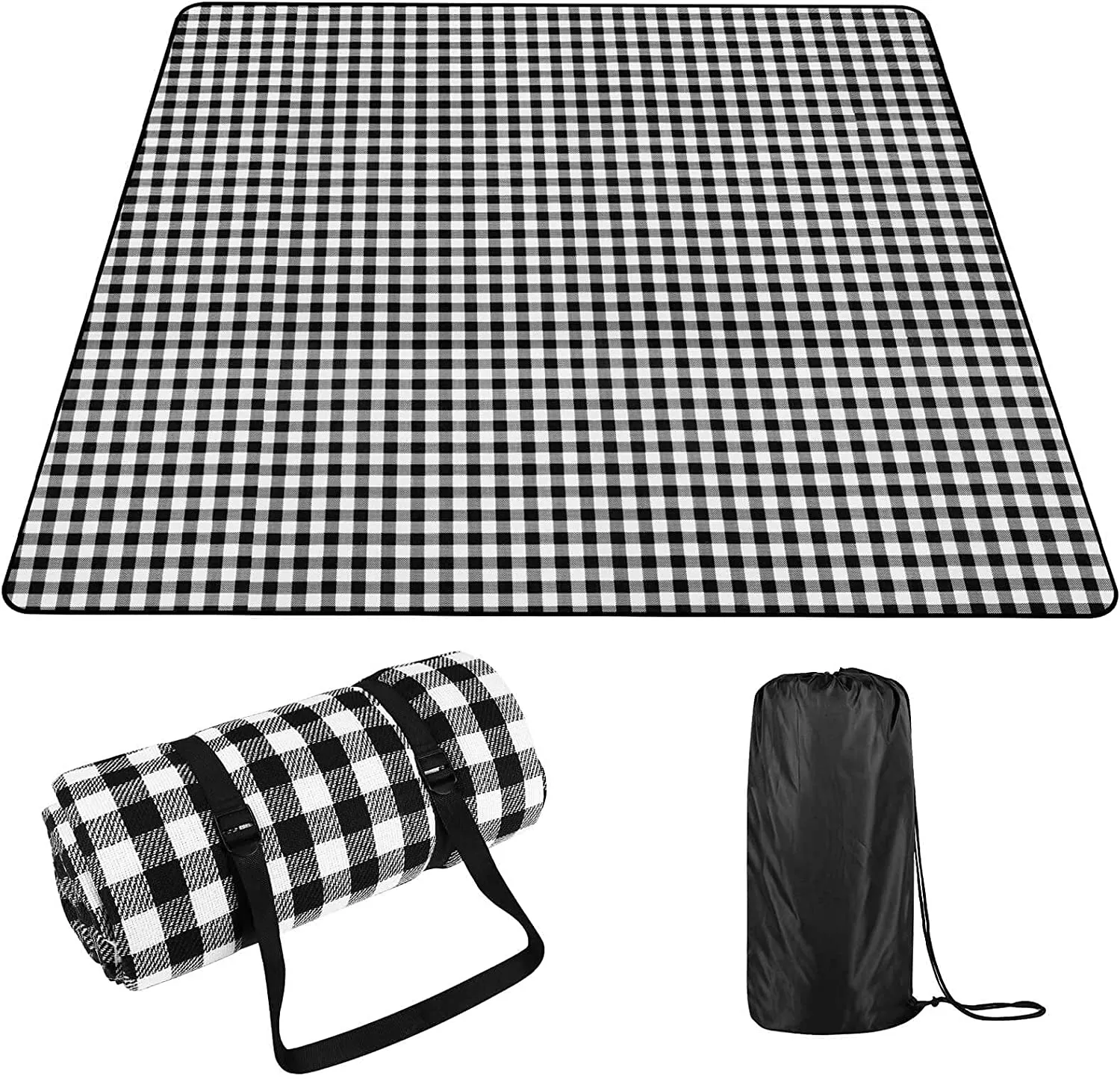 OUTHIKER Coperta Picnic Impermeabile 200 * 200CM Coperta Plaid Pic nic con Tovaglia 90x70CM Telo Pic nic Portatile e Pieghevole 