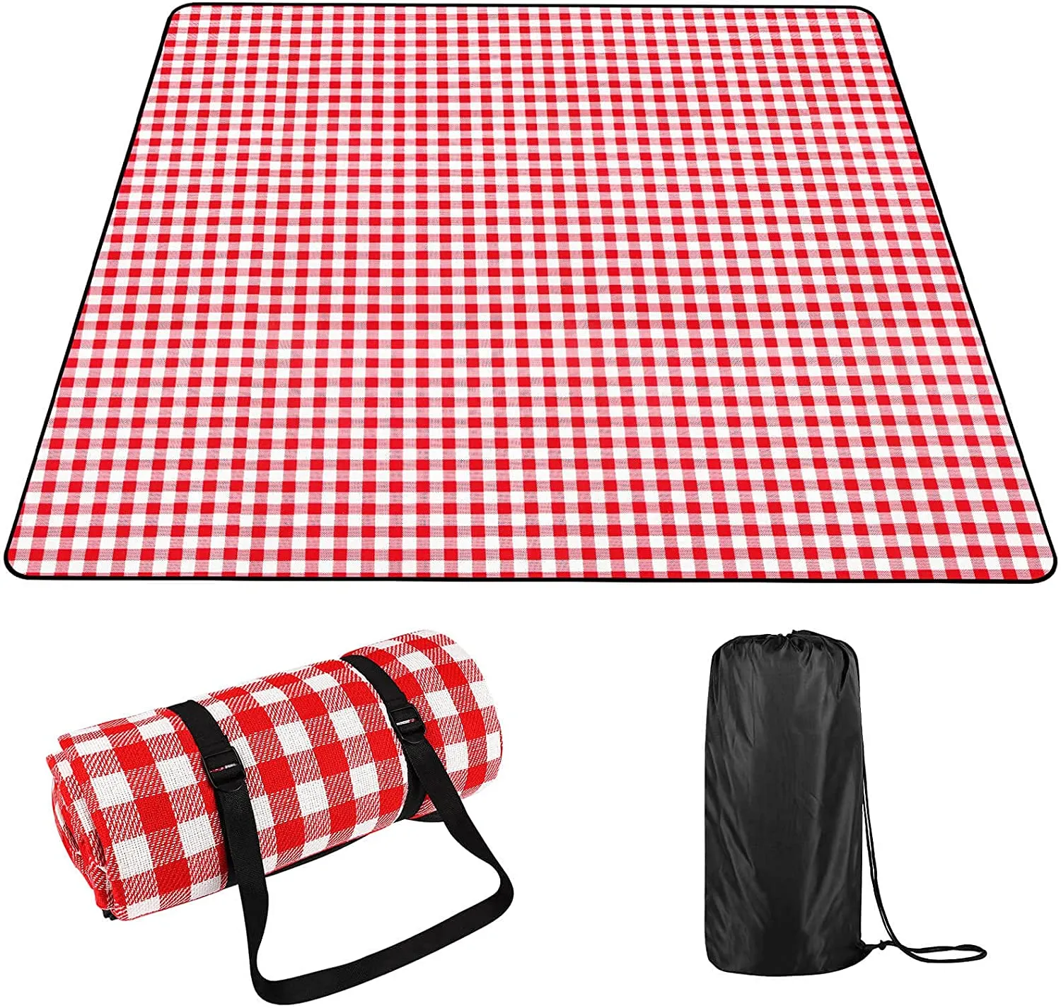 OUTHIKER Coperta Picnic Impermeabile 200 * 200CM Coperta Plaid Pic nic con Tovaglia 90x70CM Telo Pic nic Portatile e Pieghevole 