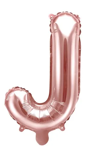 Palloncino lettera J rosa oro 35cm