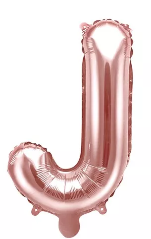 Palloncino lettera J rosa oro 35cm
