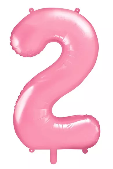 Palloncino numero 2 rosa 86 cm