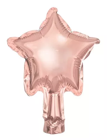Palloncino stella oro rosa 12 cm